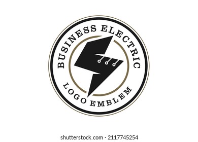 Hipster Vintage Retro Rustic Electric Bolt Flash Storm Stamp Logo Design Inspiration
