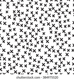 Hipster wallpaper with freehand pattern. Seamless monochrome scribble ink pattern background. Hand drawn abstract random repetitive endless texture. Hipster wallpaper with freehand pattern. 