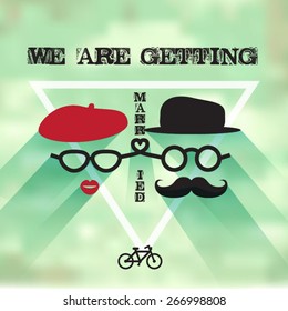 Hipster Wedding invitation