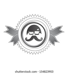 hipster whiskers gentleman retro