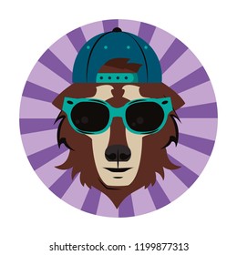 Hipster wolf cool sketch
