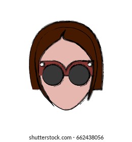hipster woman icon