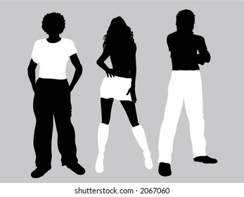 Jóvenes hipster - vector
