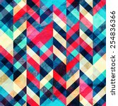 hipster zigzag seamless pattern with grunge effect 
