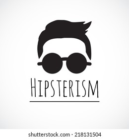 Hipsterism - trendy sign with contemporary design. Vector art.