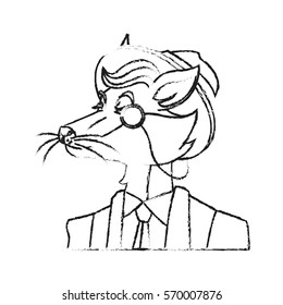 hipsters animals design