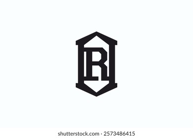 hipsters initial R symbol logo design vector ideas for interior, real estate, and mortgage business. monogram letter R icon logo vector design template with geometric and modern styles isolated white