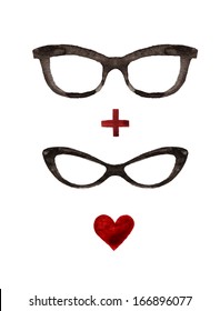 Hipster's love glasses.