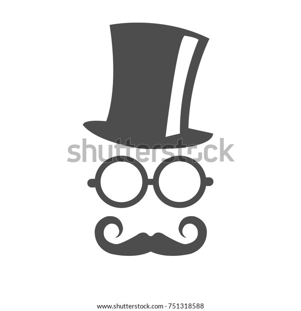 Hipsters Men Different Hat Beard Glasses Stock Vector (Royalty Free ...