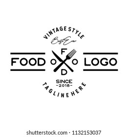 Hipster,Vintage Restaurant and Cooking Logo Design Inspiration Vector