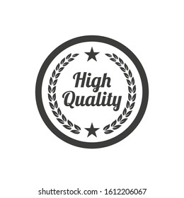 Hiqh quality label on white background.