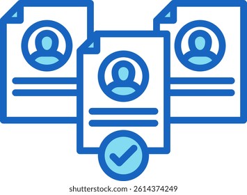 Hire Icon Blue Vector Illustration