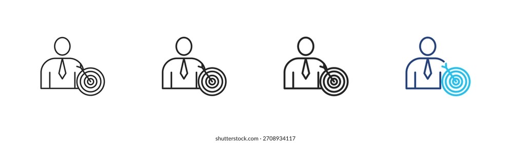Contratar el concepto de Ilustración vectorial multiestilo de esquema de conjunto de iconos