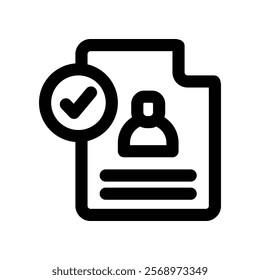 hire icon. vector line icon for your website, mobile, presentation, and logo design.