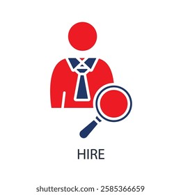 hire icons isolated on White Background. Flat style design