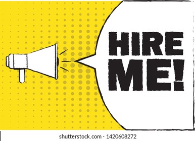 HIRE ME  VECTOR ILLUSTRATION FLAT