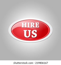 Hire Us Glossy Shiny Circular Vector Button