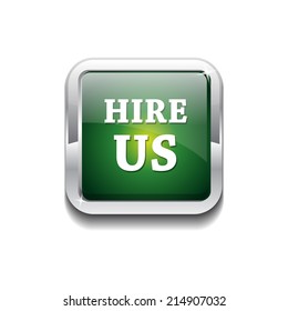 Hire Us Glossy Shiny Rounded Rectangular Vector Button