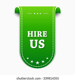 Hire Us Green Vector Icon Design