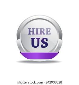 Hire Us Purple Circular Vector Button