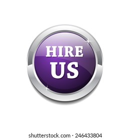 Hire Us Purple Circular Vector Button