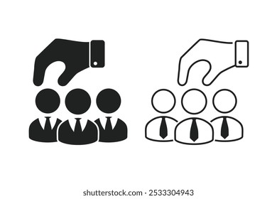 Hire worker, choose people icon. Illustration vector