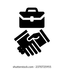 hired glyph icon illustration vector graphic. Simple element illustration vector graphic, suitable for app, websites, and presentations isolated on white background