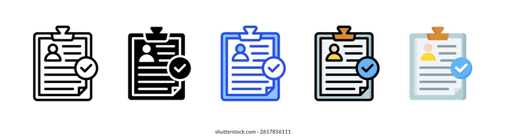 Hired Icon Collection With Multiple Styles