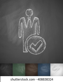 hired icon. Hand drawn vector illustration
