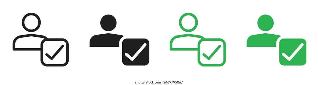 Hired icon line art vector