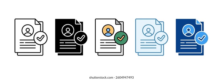 Hired Icon Set Multiple Style Collection