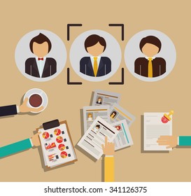 hired for the job design, vector illustration eps10 graphic 