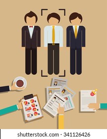 hired for the job design, vector illustration eps10 graphic 