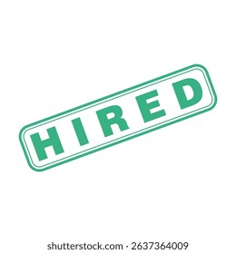 Hired Letter Rubber Stamp Template Design