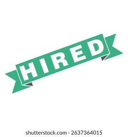 Hired Letter Rubber Stamp Template Design