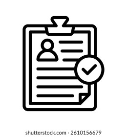 Hired Line Vector Illustration On White Background.