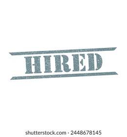 hired stamp vector design background