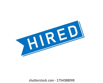 HIRED Stamp vector over a white background.