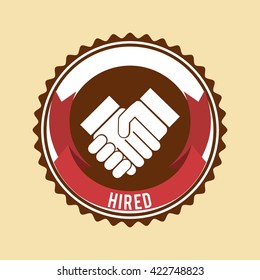 hired symbol  design 