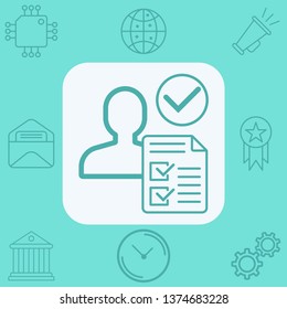 Hired vector icon sign symbol