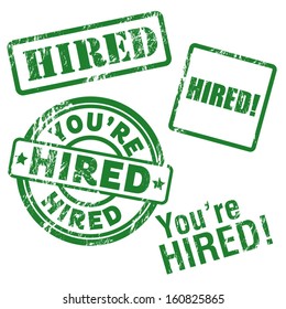 Hired Vector Stamp