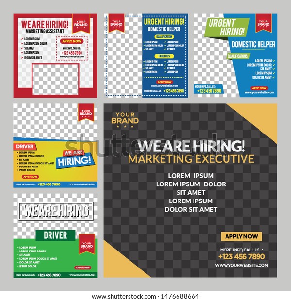 Hiring Banner Social Media Post Design Royalty Free Stock Image
