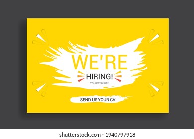 Mieten von Concept Poster oder Banner Design. Stellenausschreibung und Stellenbewerbung jetzt Einstellung von Bannerlayout-Design, Vektorgrafik