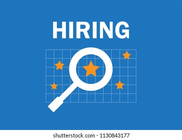 Hiring concept vector. Choice of the person from the crowd for hiring vector