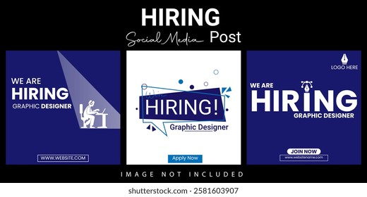 Hiring Design .We are hiring job social media posts, ads banner template, Job job vacancy square flyer or web banner Template design .Join our team.