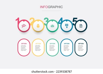 hiring, education, interview, candidate, application, icons Infographic design template. Creative concept with 5 steps