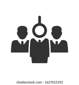 Hiring employee icon. vector graphics