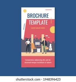 Hiring and employment concept. Employee coming in office for job interview, recruit manager meeting him at empty vacant workplace. For employment, vacancy, recruitment topics