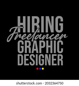 Hiring freelancer Graphic Designer post for social media.