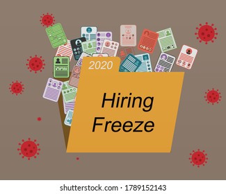 Hiring freeze during covid-19 vector